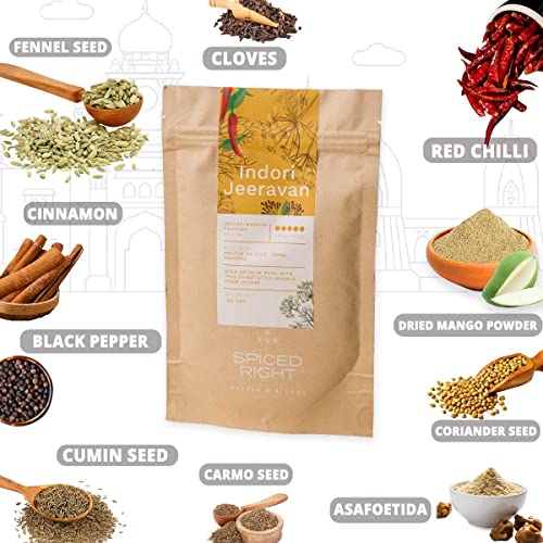 Image of Spiced Right Jeeravan Masala Indore 100gm - All Natural Indori Poha Masala, No Artificial Colouring or Flavouring, Authentic Jiravan Masala, Buknu Powder Kanpur