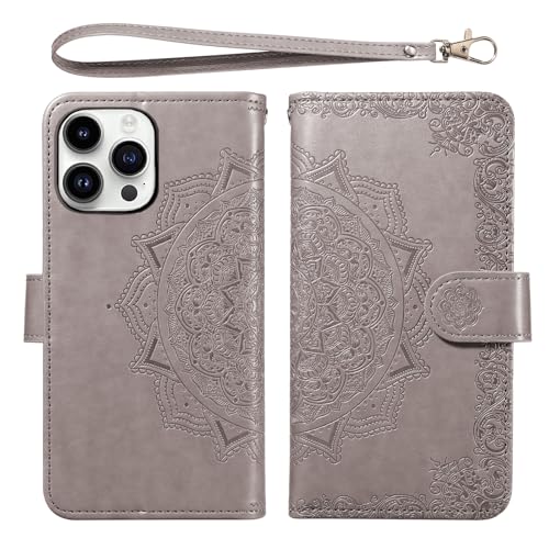 Étui portefeuille iPhone 14 Pro à rabat fleur pour vos sorties - 6