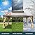 GAZEBEST 12' X 16' Hardtop Gazebo, Outdoor Galvanized Steel Double Roof Permanent Aluminum Frame Pavilion Pergola Canopy with Privacy Curtains for Garden, Patio, Backyard, Deck and Lawns.