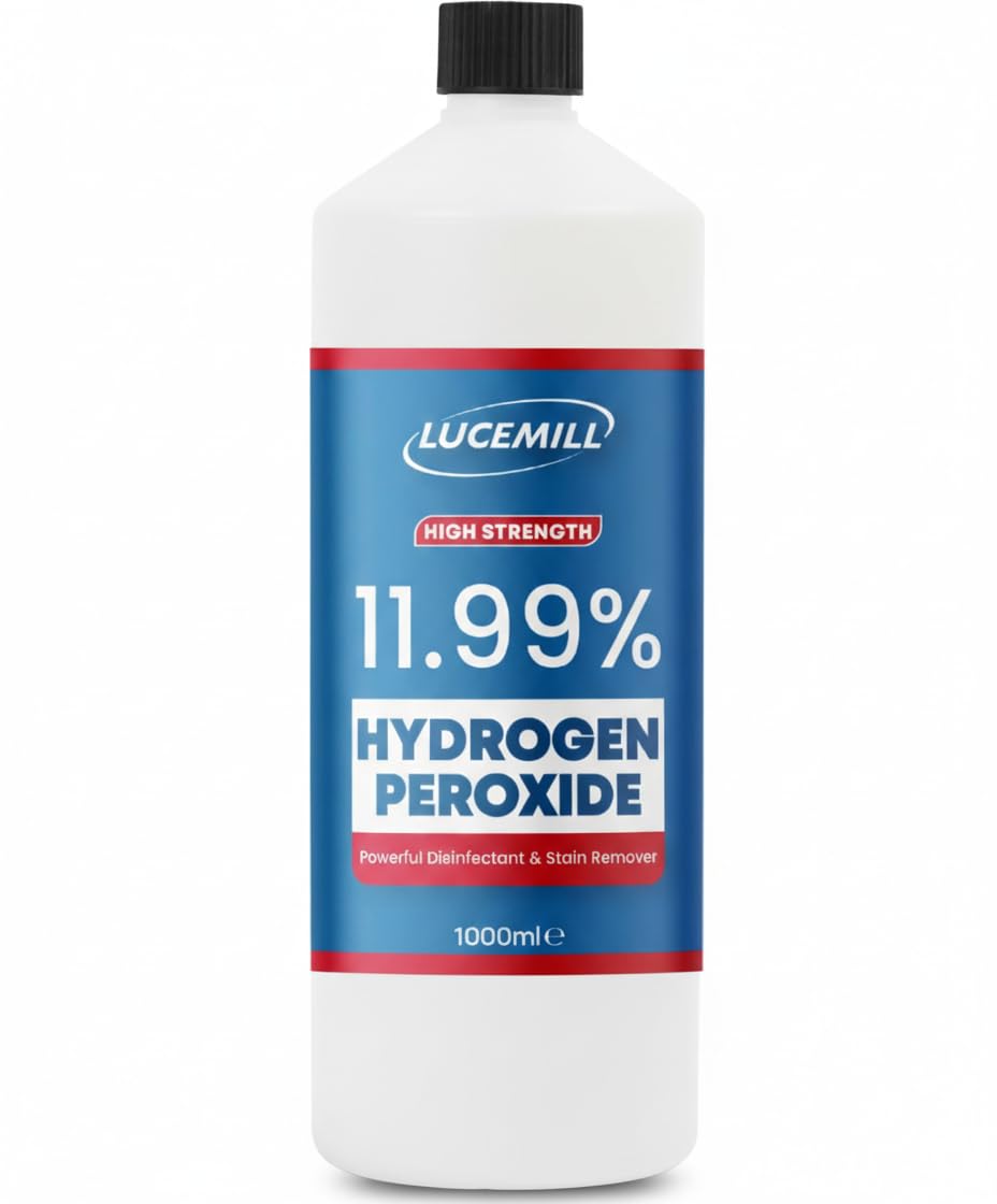 Hydrogen Peroxide 11.99% Food Grade | 1 Litre | High Purity | Unstabilised & Additive Free | Concentrated H2O2