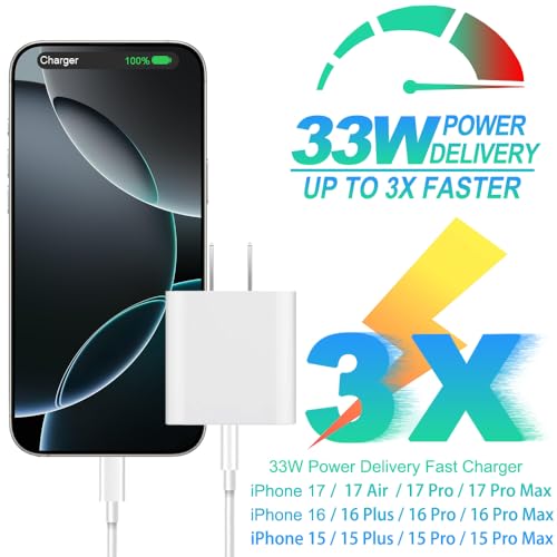 Save 33% on 2-Pack 33W Fast iPhone Charger with USB-C Cables - Image 4