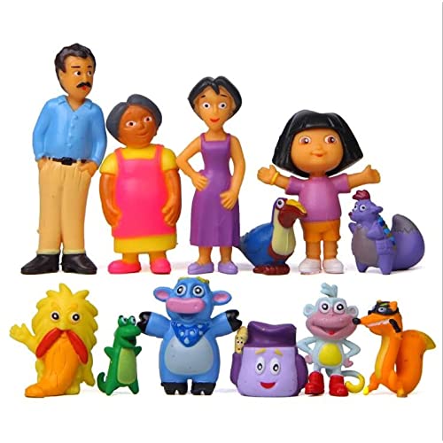 12pcs Dora Adventure Anime PVC Action Figure Collection Modell Spielzeugpuppe Geschenk für Kinder Movie TV Action Figure Cover