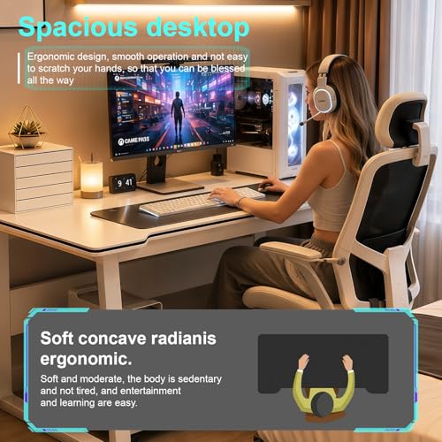 Image of Gaming Desk Computer Writing Table Student Art Modren Simple Style PC Wood Suitable Portable Desk for Home, Office