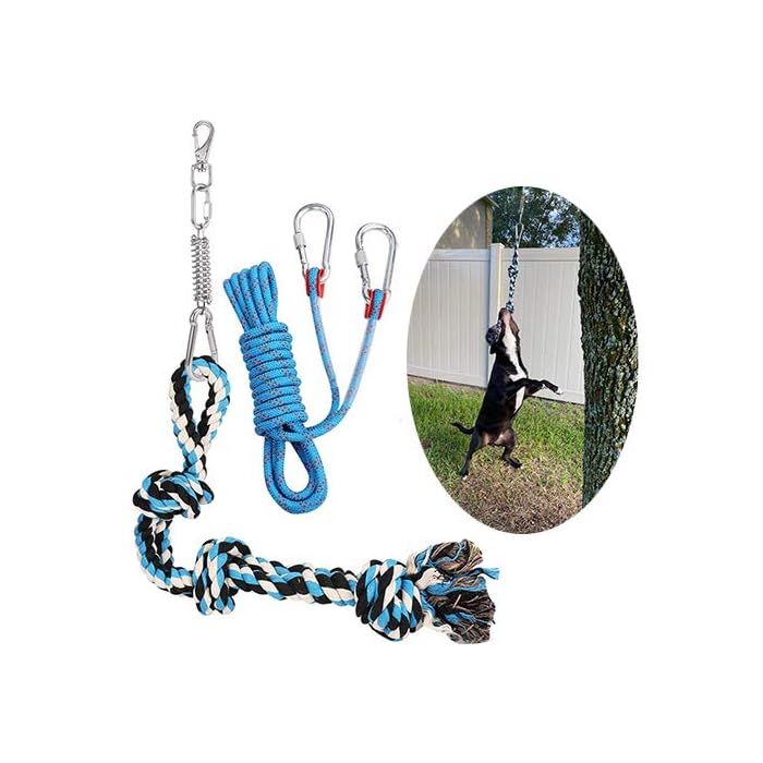 Buy Meieke Spring Pole Dog Rope Toys Dog Outdoor Bungee Hanging Toy