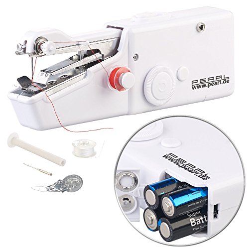 PEARL Mini Nähmaschine: Mini-Handnähmaschine (Kleine Nähmaschine, Kleine Handnähmaschine, Dicke...