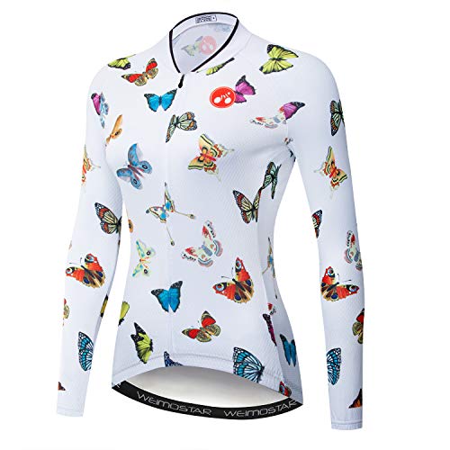 Maillot de ciclismo para mujer, manga larga, jersey de manga larga, camiseta de ciclismo para mujer, camiseta larga de ciclismo de carretera, ropa deportiva