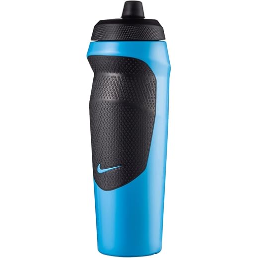Nike Rubber Hypersport Bottle 20 Oz (Blue Lagoon/Black/Black/Blue Lagoon), 500 ml