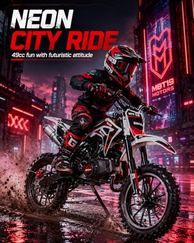 Image of 50cc Kid Gas Dirt Bike, 2-Stroke Gas Powered Kids Motorcycle