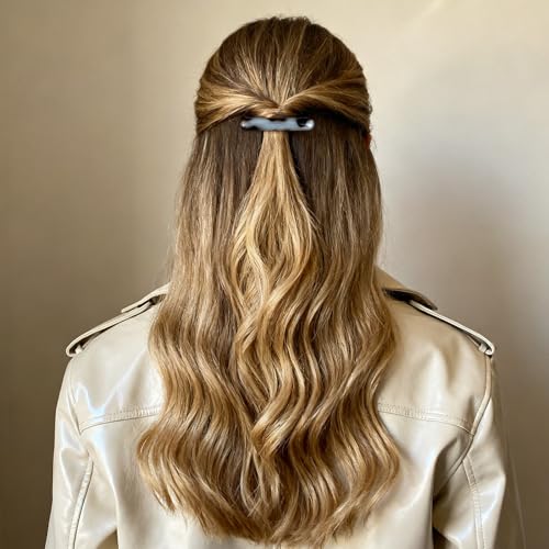 Nogeqi 12 piezas pinzas para cabello estilo francés para mujer, 6.5 cm, diseño de carey y leopardo miniatura 7