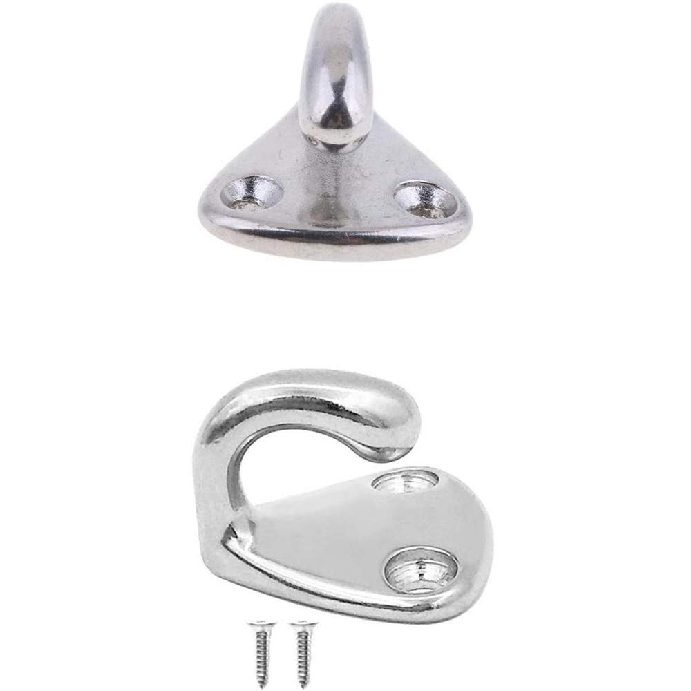 POFET 5 ganci da parete in acciaio inox 316 di grado marino, per barche e cappelli