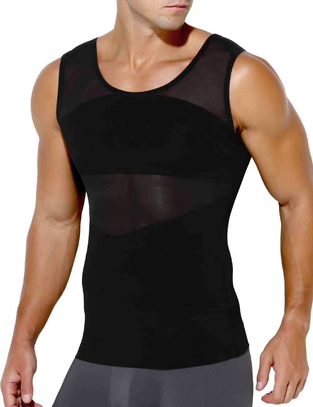 Casey Kevin Compressione Uomo Shapewear Canotta Contenitiva Snellente Intimo Modellante Dimagrante Fascia Pancia Sportivo Fitness Canottiera Canottiere Intimo Elasticizzato