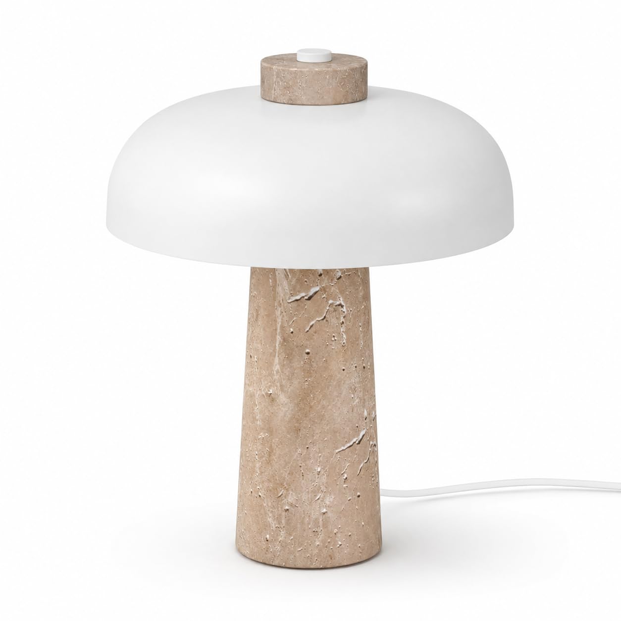 BARCELONA LED Lampada Da Tavolo Design Base In Marmo 2xG9 Bianca