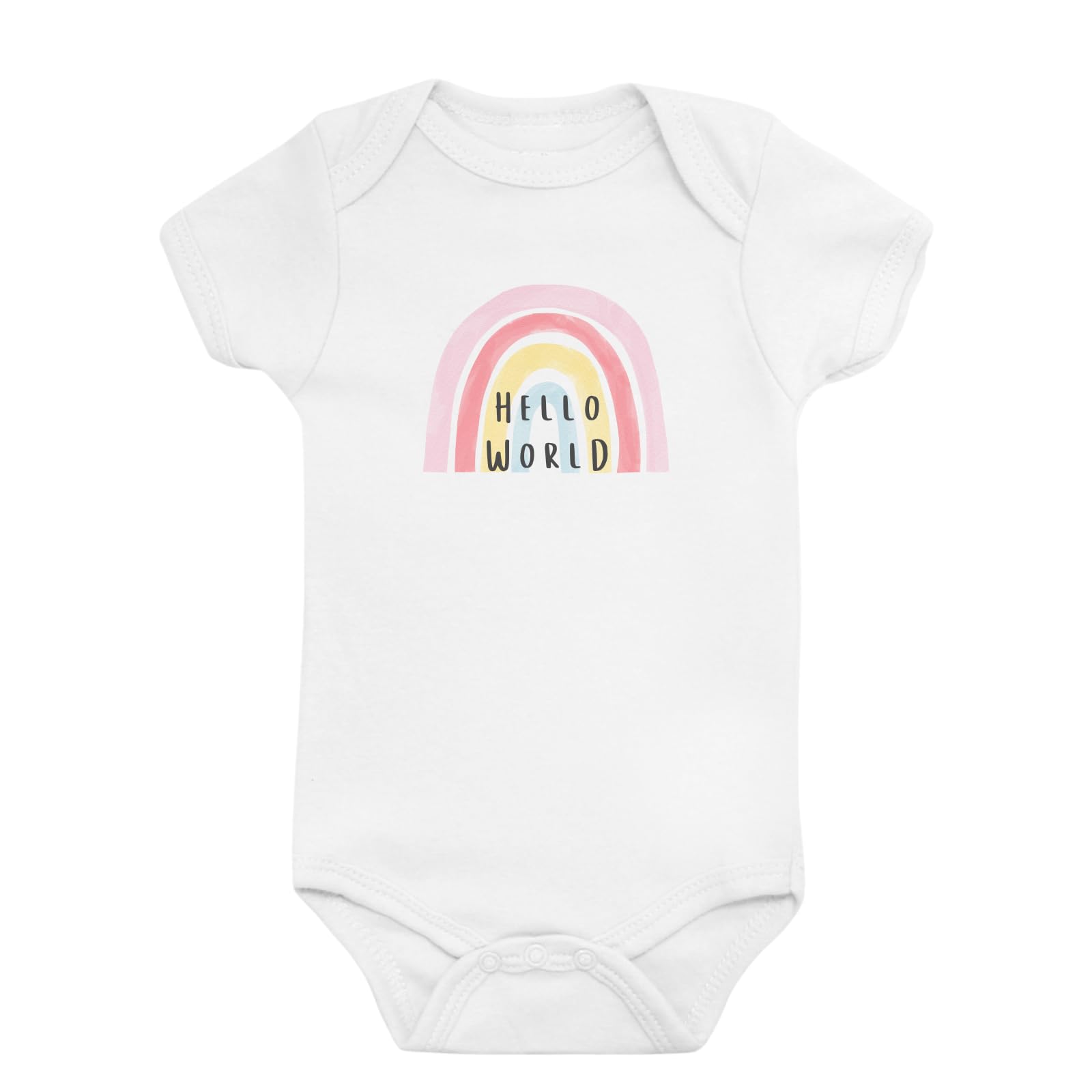 Rainbow Baby Announcement Bodysuit, Perfect Baby Reveal Ideas, Daddy To be Gifts or Pregnancy Announcement Ideas, White, 0-3 Months