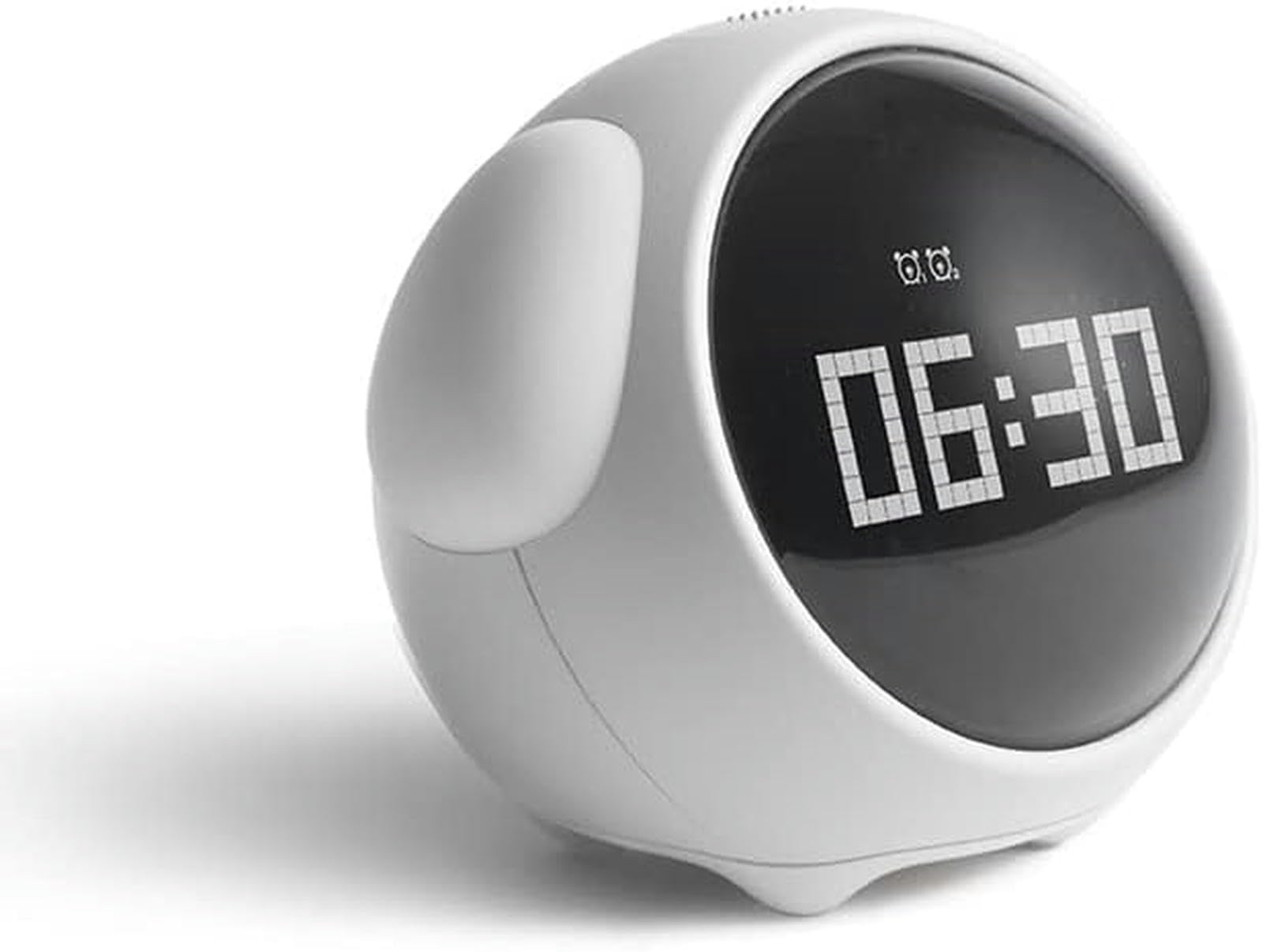 Allarme elettronico multifunzione possibile faro da pavimento per studenti luce notturna display manuale intelligente allarme batteria allarme elettronico multifunzionale (colore polvere) (Bianco)