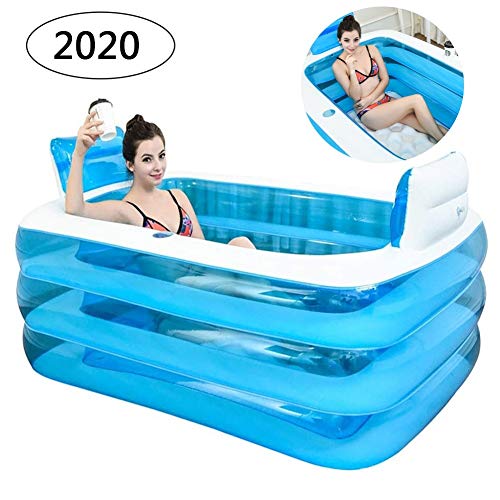 CTEGOOD Inflatable Bath Tubes for Adults Portable Folding Inflatable Bathtub with Electric Air