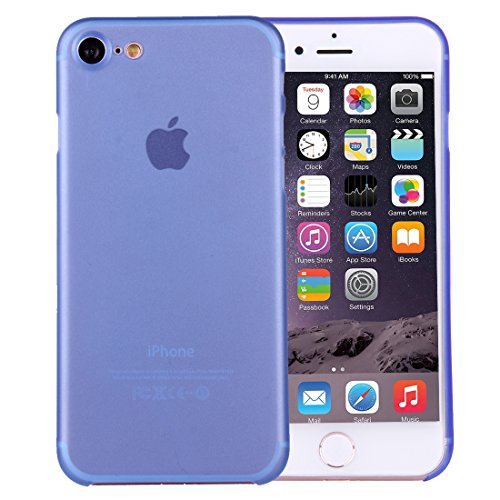 TheSmartGuard - Funda para iPhone 8 y 7 (4,7 Pulgadas) - Ultra Fina con protección integrada para la Lente de la cámara - Color Azul Transparente