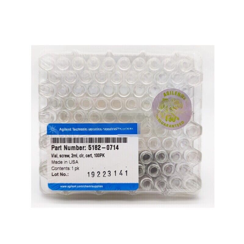 yancinne 100pcs new 5182-0714 2 ml transparent sample bottle with screw mouth