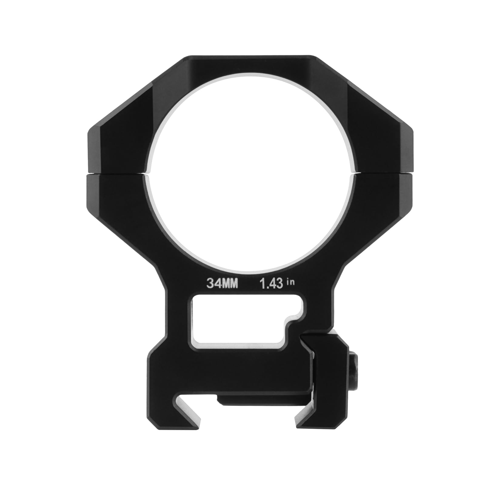 Anello per Mirino da 34 mm, Adattatore per Mirino Picatinny ad Alto Profilo, Anello di Montaggio per Mirino Leggero per Binario da 21 mm, Adattatore per Mirino Ottico da 1,34" per Esterni