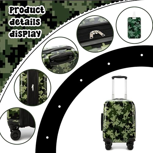 Kid's Luggage Set 2 Piece Suitcase Set 16" Hardside Luggage with Spinner Wheels Girls Carry on Toddler Travel Rolling Suitcase with Neck Pillow Airline Approved3