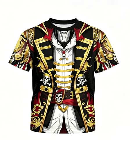 Disfraz camiseta capitán pirata niño 8-9 años miniatura 2