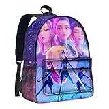 WOGOYO Mochila K_Pop Huntrix Mochila Escolar Impermeable con Estampado de Personajes – Bolsa para Niños, Niñas y Fans del K-pop