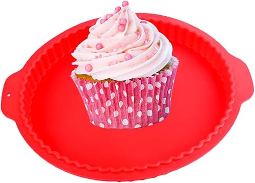 Unomor Moldes redondos de silicona para chocolate, moldes para magdalenas, moldes para magdalenas, moldes para pan, moldes de pan, moldes