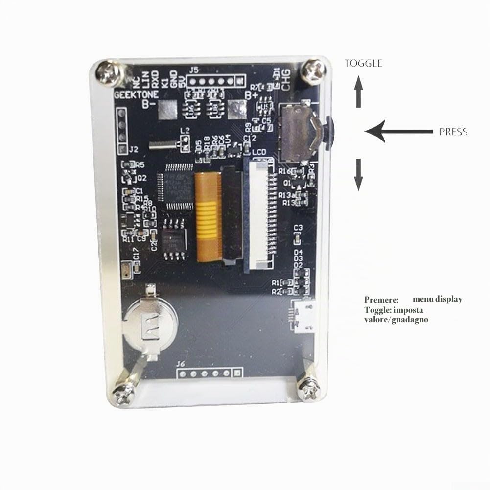 Besttoolifes Analizzatore di spettro audio, VU Meter di livello musicale a controllo vocale 2,4 pollici ritmo HD LCD Display di simulazione a colori 10 modalità USB Analizzatore di spettro audio