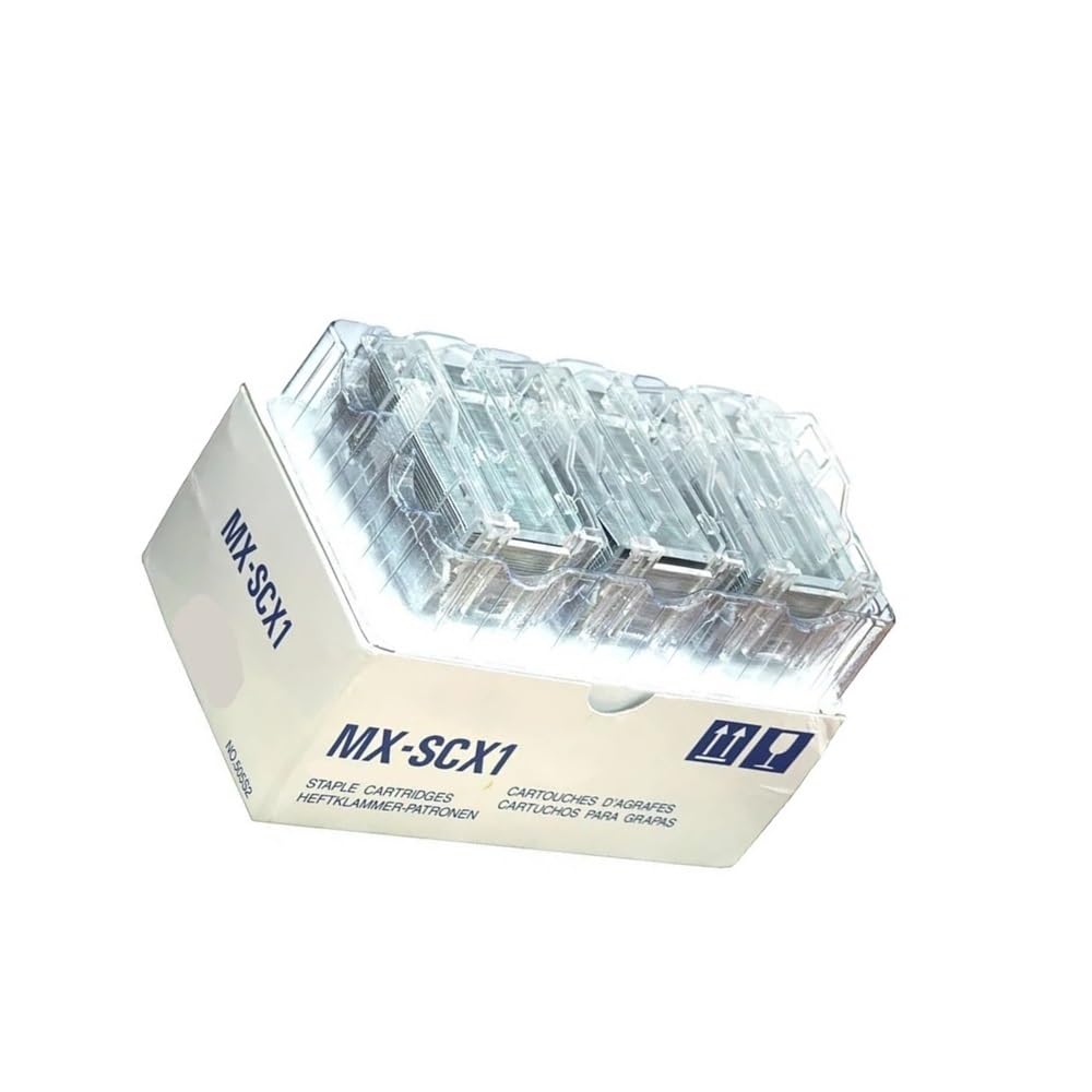 Cartouche d'agrafes MXSCX1 MX-SCX1, boîte de 3, adapté for Sharp MX-M453n 6240n MX-M1054 4621 MX-3501N MX-3640N MX-4100N 4110