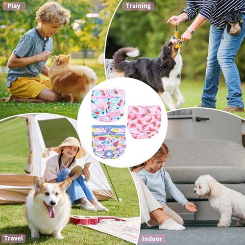 3 Stück Größe S Wiederverwendbare Hundewindeln Weiblich, Läufigkeitshose für Hündinnen für kleine Hunde bei Läufigkeit und Inkontinenz, Hochsaugfähige Hundewindeln Größenverstellbar