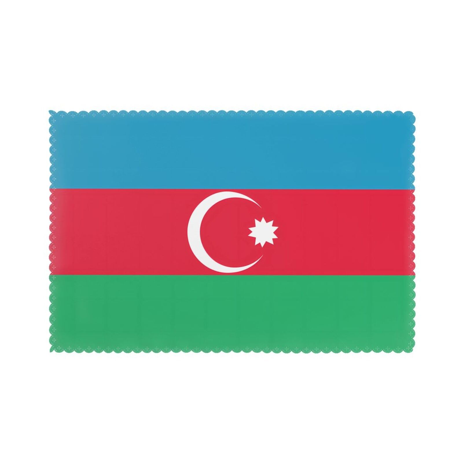 Flag of Azerbaijan Printed table mat set (6 pieces) - Aesthetic upgrade for family gatherings and hotel banquets