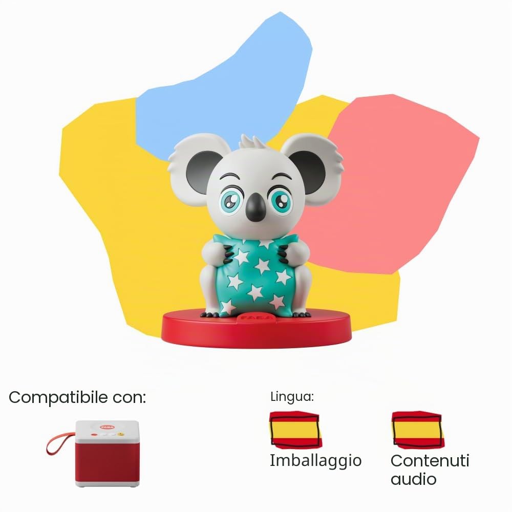 Personaggio Sonoro di FABA - Gli Abbracci della Buona Notte - Canzoni - Giocattoli, Contenuti Educativi, in Spagnolo, per Ragazze e Ragazzi da 0 a 3 anni, Multicolore, FFL30002