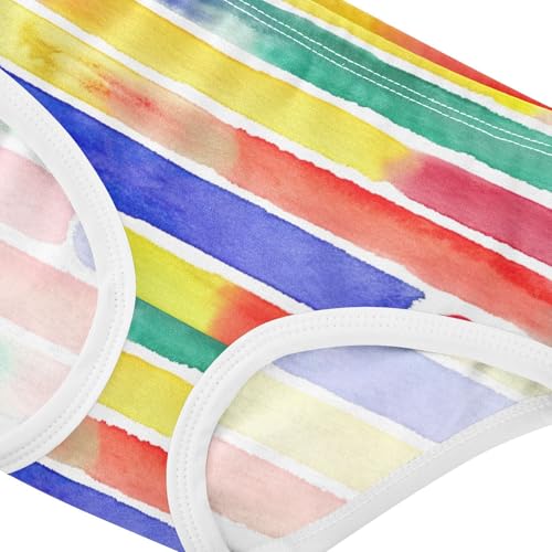 Print Girls Underwear Toddler 2t Cotton Cute Panties Girl Watercolor Stripes Briefs Kids Undies4
