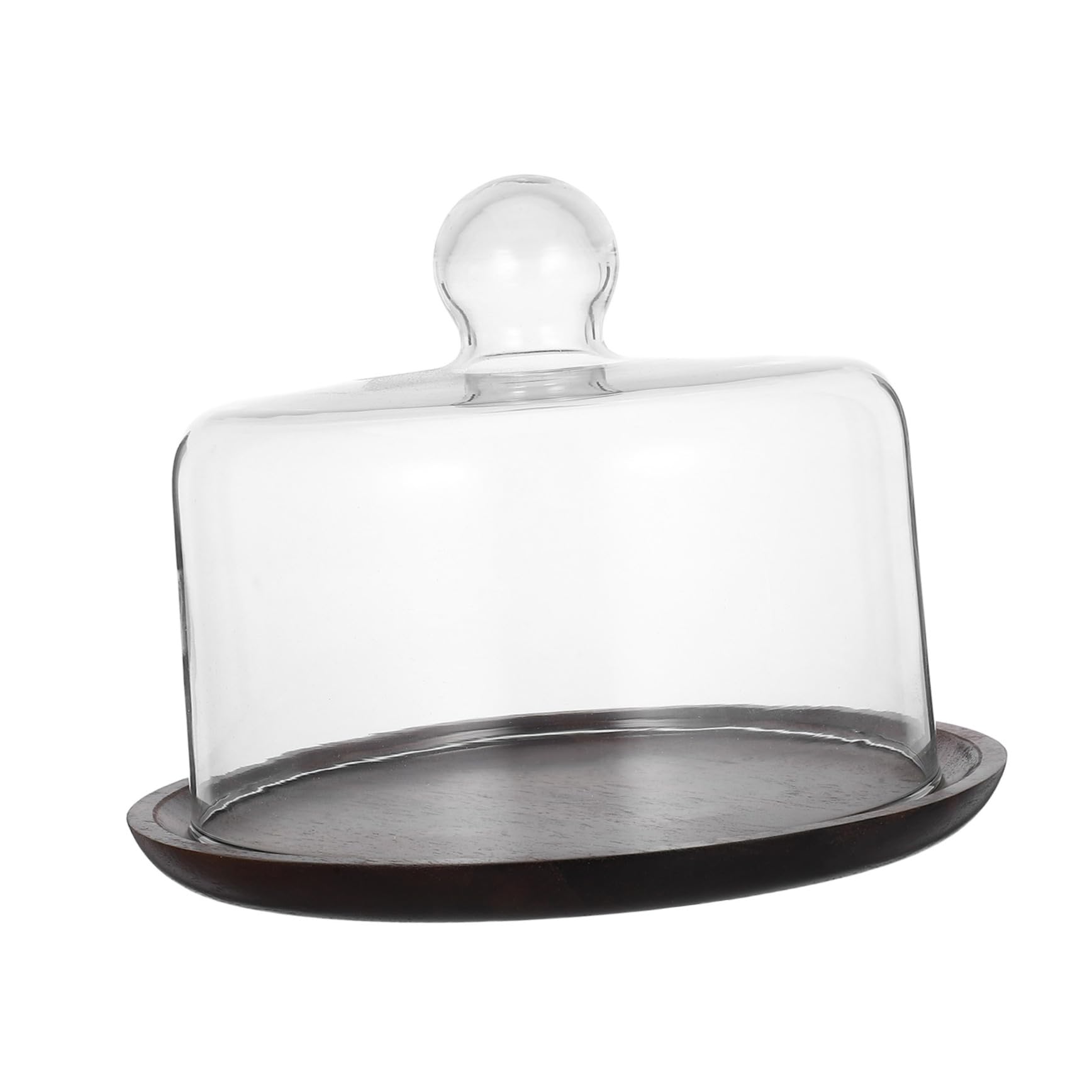 BEBEMOKO 1 Set Cake Holder with Cover Clear Glass Dessert Display Dome and Tray for Pastry and Bread Presentation for Serving and Storing Treats Safe Material Freshness Seal