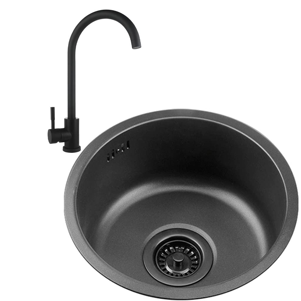 Évier noir en acier inoxydable durable pour cuisine extérieure