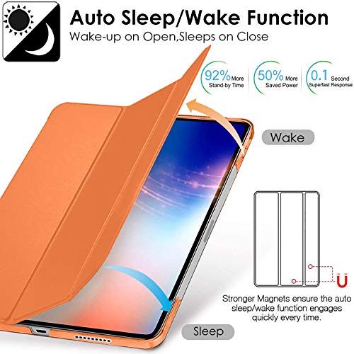 Image of DuraSafe Cases for iPad Pro 11 inch 4 3 2 Generation Case A2759 MNXE3HN /A MNXD3HN /A A2435 MNXG3HN /A MNXF3HN /A MNXJ3HN /A MNXH3HN /A A2761 A2762 MNXN3HN /A MP553HN /A A2377 MHQR3HN /A A2228 - Orange