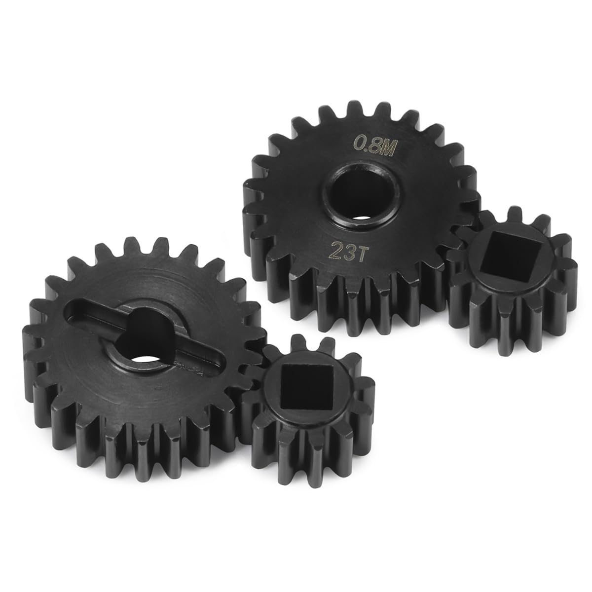 Reinforced Steel F9 Portal Stub Axle Universal Joint Straight Shaft Overdrive Gears for 1/10 RC Crawler Rigs UTB10 Replacement(Portal Gear 23T 12T)