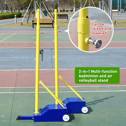 Rete portatile per pallavolo e badminton con supporto, altezza regolabile per sport indoor e outdoor, giardino, giochi in cortile