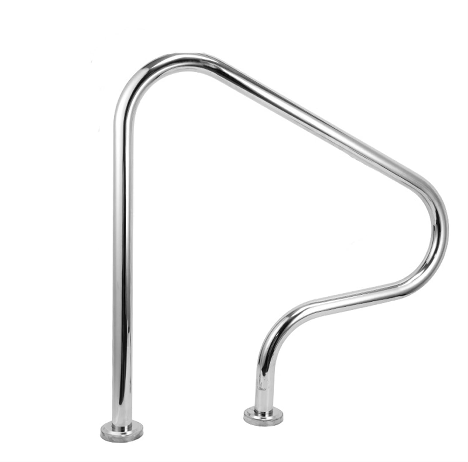 Pasamanos de piscina de acero inoxidable 304, protector antideslizante para escaleras de piscina sobre el suelo y enterradas, pasamanos de seguridad con accesorios para una fácil entrada y salida