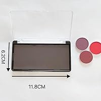 Vista 2 de 2pcs Rectangular Mini Imán Maquillaje Plato Dispensador Sombra de Ojos Blush Polvo Almacenamiento Paleta Vacía con 10pcs Metal Pegatinas