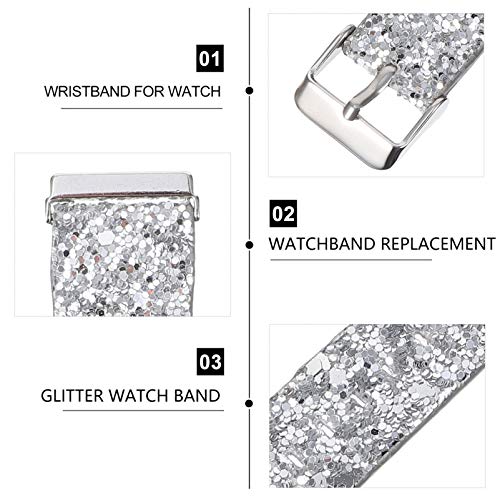 ULTECHNOVO Pulseira de Relógio Glitter Compatível Com Fitbit Versa/Versa 2/ Versa Lite/Versa Se