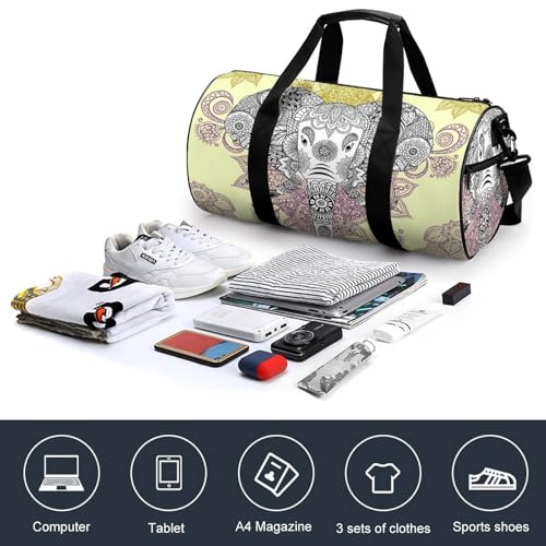 Duffel bag Fleur D'éléphant compact 45x23x23cm durable et multifonction