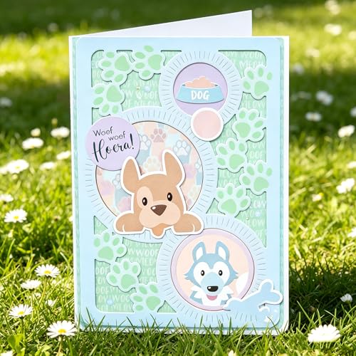MCPOOX 3D Backgrounds Frame Metal Cutting Die for Scrapbooking, Metal Die Cuts Stencils & Crafting Die Cut New Cutting Dies DIY Album Card Making Decor Paper Craft (Rectangular Bubble 5.5 x 3.9 in)