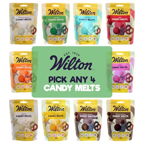 Wilton Candy Melts Pick Any 4 Colours 125g Bags | Smooth Melting Candy for Cakes Decorating & Coating