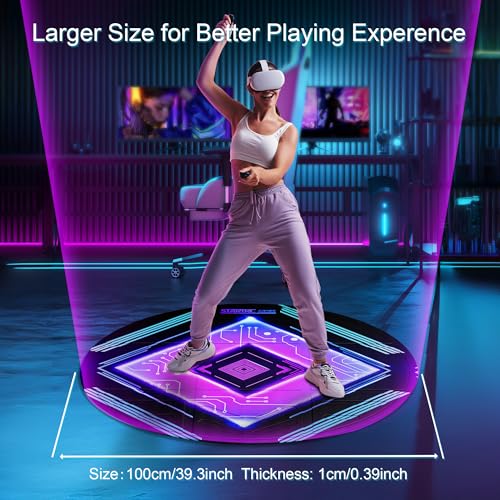 Image of Foldable VR Mat - 39.5 inch Foldable Large Virtual Reality Mat Helps Determine Direction and Position of Your Feet During Game (Purple)