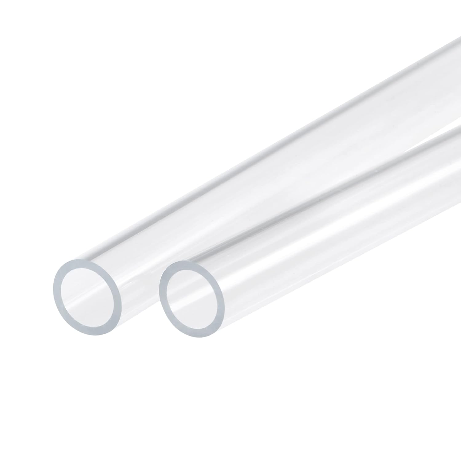 MECCANIXITY Acrylic Pipe Rigid Round Tube Clear 1/2"(12mm) ID 5/8"(16mm) OD 3.3ft(1m) High Impact for Lighting, Models, Plumbing, Crafts 2 Pack