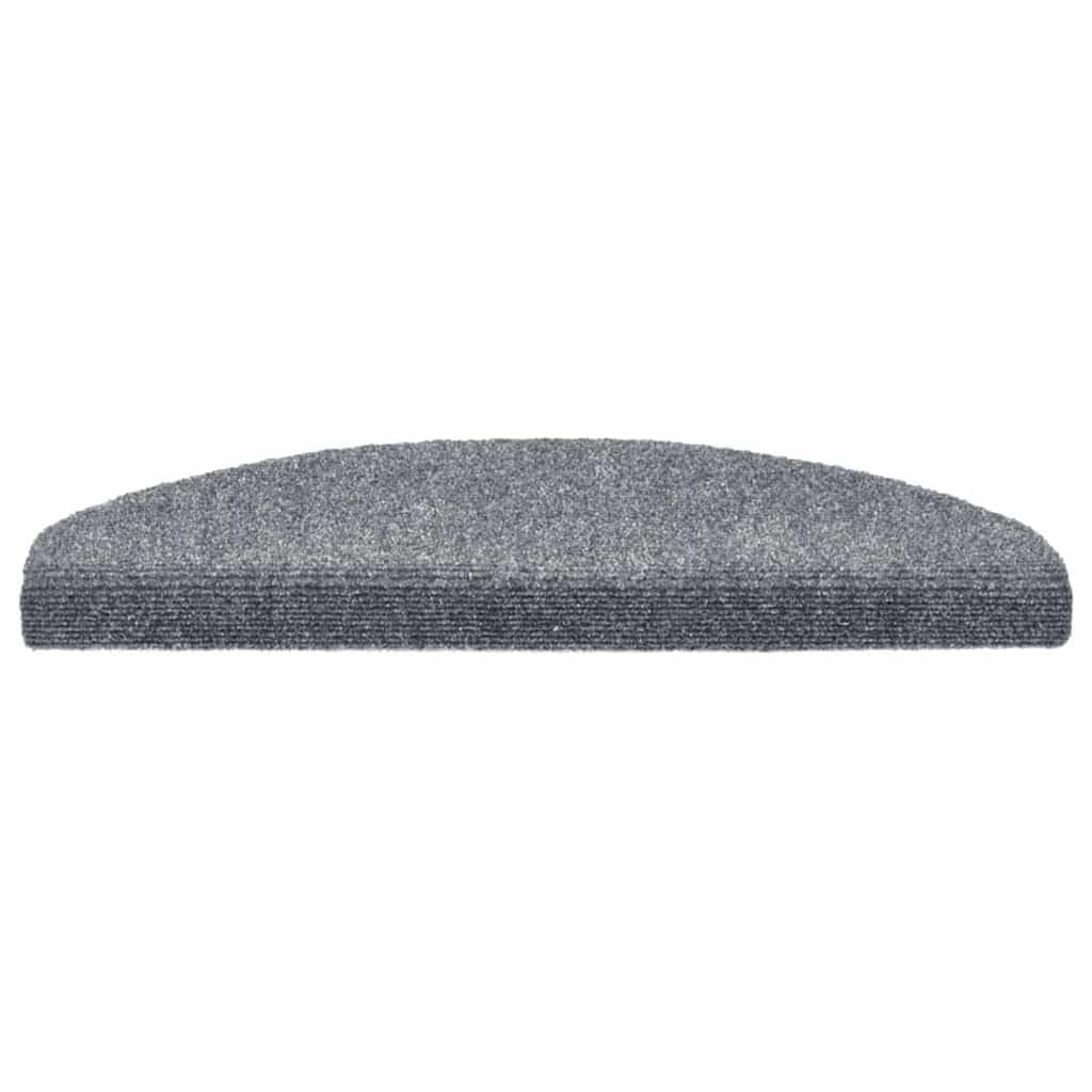 Lot de 20 tapis d'escalier autocollants - 65 x 21 x 4 cm - Gris clair - Semi-circulaires - Antidérapant - Avec protection contre les marches et le bruit - Pour escalier en bois, escalier en
