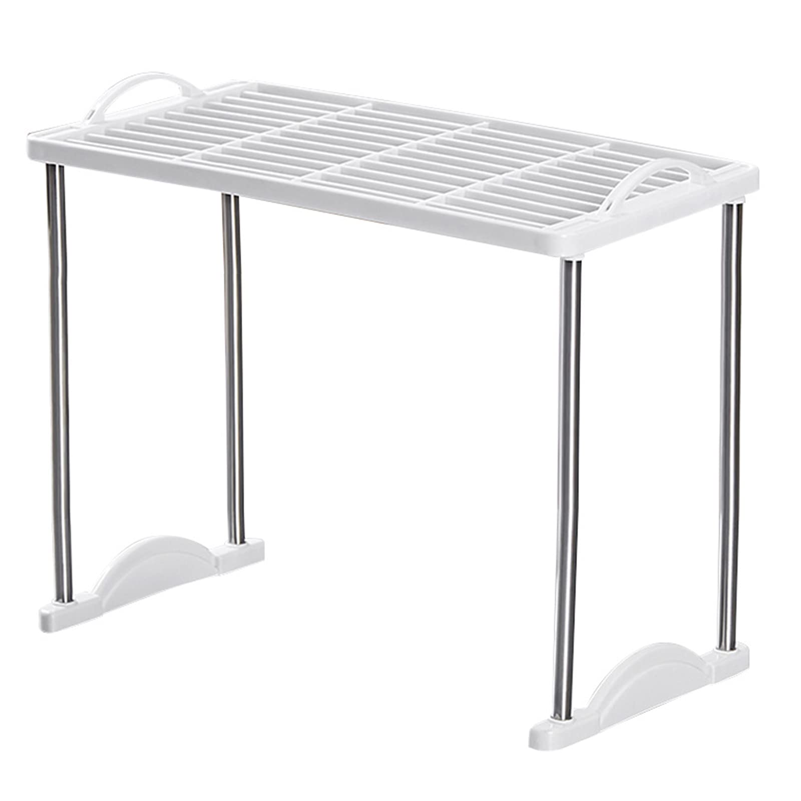 Expandable Cabinet Shelf Rack Countertop Organizer Cupboard Storage Stand Spice Rack Shelf Kitchen Storage Rack Free Standing Spice Rack, Retractable Storage Racks for Office, Bedroom or Bathroom Grey