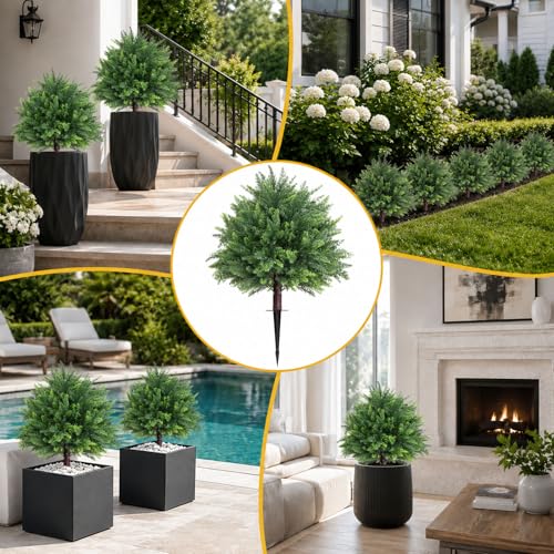 28'' Artificial Cedar Topiary Ball Trees - image 6
