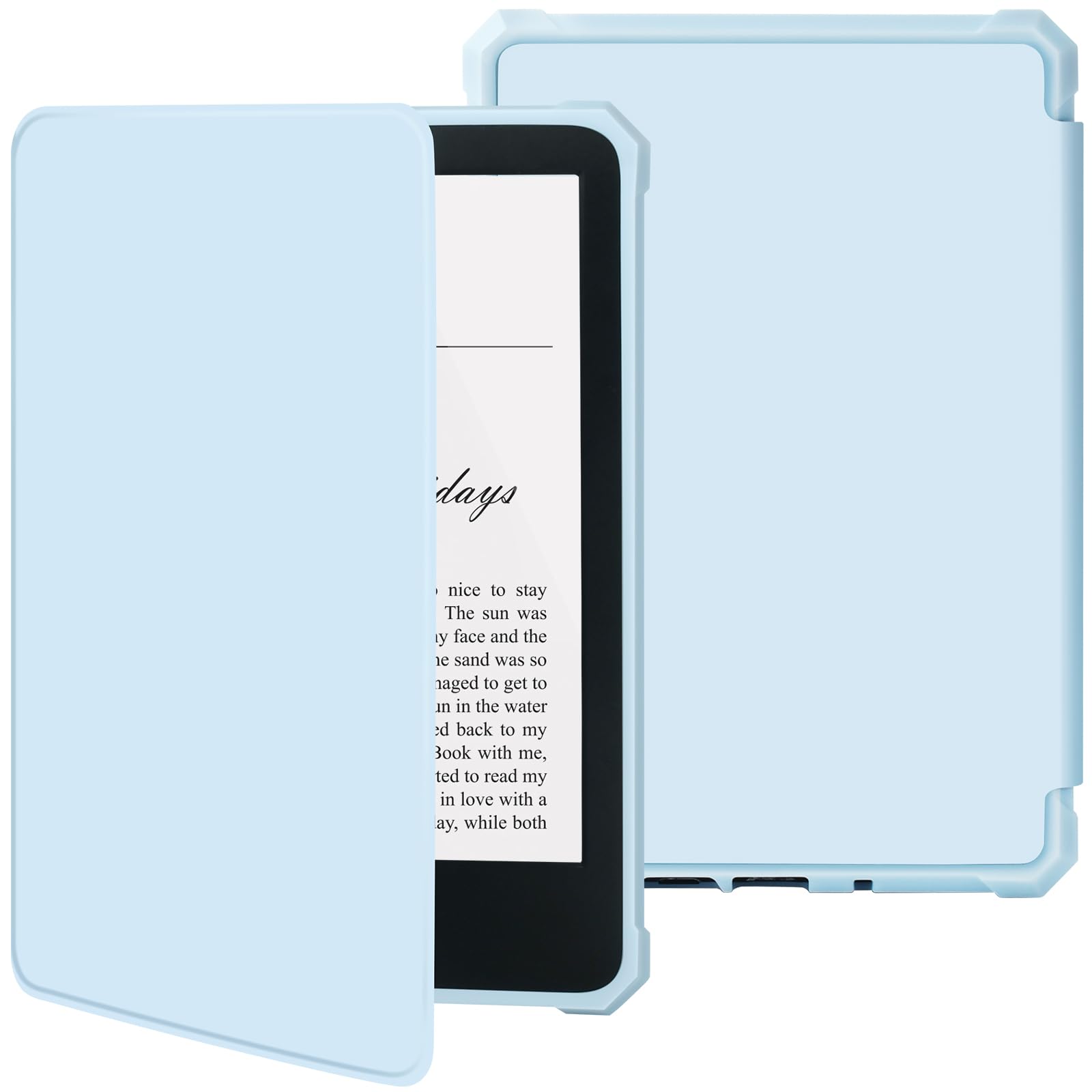 Custodia Portafoglio Per Kindle Fire 7 (2017/2019) – Con Supporto E Spegnimento Automatico, Blu
