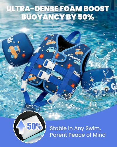 Image of Gogokids Puddle Float Jumper 33-66 Pounds, Toddler Swim Vest Kids Floaties